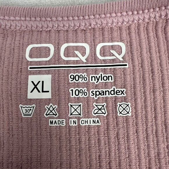 OQQ Womens Yoga Romper XL Stretch Square Neck Tummy Control Hide Pink - Picture 3 of 8